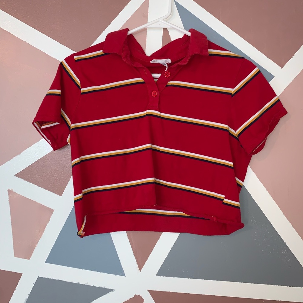 pacsun cropped shirt polo